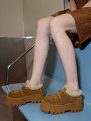 prestashop:1:3832:16436 | Brown DreamCore Angel Furry Platform Monk Shoes