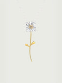 prestashop:1:3842:13068 | Silver & Gold Pearl Chain Square Floral Pendant Necklace