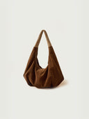 prestashop:1:3883:13107 | Dark Tea Brown Suede Shoulder Woven Bag