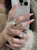 prestashop:1:3896:13196 | White Woven Crystal Ring
