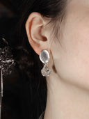 prestashop:1:3897:13199 | White Teardrop Crystal Stud Earring - Single