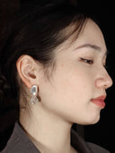 prestashop:1:3897:13201 | White Teardrop Crystal Stud Earring - Single