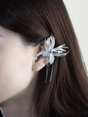prestashop:1:3903:13225 | White Over-Ear Butterfly Ear Cuff - Left