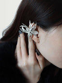 prestashop:1:3903:13229 | White Over-Ear Butterfly Ear Cuff - Left