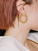 prestashop:1:3941:13420 | Gold Thick Full Hoop Earrings
