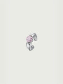 prestashop:1:3955:13393 | Silver Column Inlaid Pink Diamond Ear Cuff