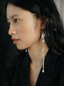 prestashop:1:3983:13534 | Silver Flowing Leaf Light Spot Earrings