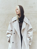 prestashop:1:4012:13961 | Cloudy Grey Double-Breasted Trench Coat With a Lapel Collar