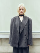 prestashop:1:4022:13931 | Sesame Black Oversize Double-Breasted Blazer