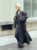 prestashop:1:4022:13934 | Sesame Black Oversize Double-Breasted Blazer