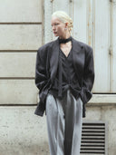prestashop:1:4022:13935 | Sesame Black Oversize Double-Breasted Blazer