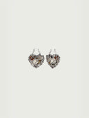 prestashop:1:4041:13362 | Silver Cutout Chain Peach Heart Lock Earrings