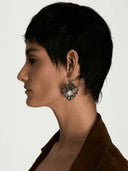 prestashop:1:4041:13363 | Silver Cutout Chain Peach Heart Lock Earrings