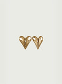 prestashop:1:4043:13358 | Gold Zip Up Peach Heart Clip-on Earrings