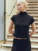 prestashop:1:4050:14013 | Black High Neck Basic Shirt