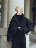 prestashop:1:4093:13926 | Frost edge black crop down coat