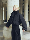 prestashop:1:4093:13930 | Frost edge black crop down coat