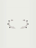 prestashop:1:4187:20401 | Silver Mini Wave Hook Black Onyx Earrings