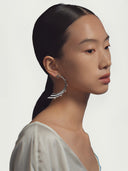 prestashop:1:4190:20396 | Silver Medium Wave Hook Pearl Earrings