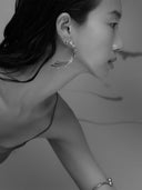 prestashop:1:4190:20398 | Silver Medium Wave Hook Pearl Earrings