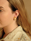 prestashop:1:4267:20853 | Gold Hydrangea Pearl Stud Earrings