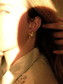 prestashop:1:4267:20854 | Gold Hydrangea Pearl Stud Earrings