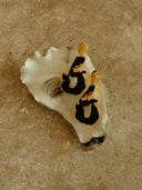 prestashop:1:4271:20840 | Gold Wave Black Enamel Earrings