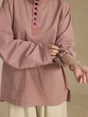 prestashop:1:4373:21470 | Pink Raglan Sleeve Pullover Shirt