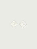prestashop:1:4391:21380 | Silver White Jade Persimmon Calyx Stud Earrings-Large