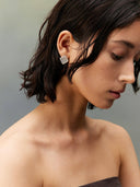 prestashop:1:4391:21381 | Silver White Jade Persimmon Calyx Stud Earrings-Large