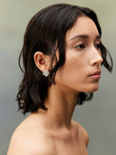 prestashop:1:4391:21382 | Silver White Jade Persimmon Calyx Stud Earrings-Large