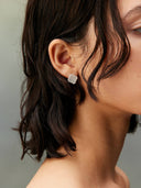 prestashop:1:4392:21377 | Silver White Jade Persimmon Calyx Stud Earrings-Small