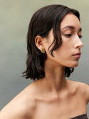 prestashop:1:4393:21374 | Gold Green Jade Persimmon Calyx Stud Earrings-Large
