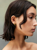 prestashop:1:4394:21371 | Gold Green Jade Persimmon Calyx Stud Earrings-Small