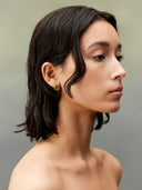 prestashop:1:4394:21372 | Gold Green Jade Persimmon Calyx Stud Earrings-Small