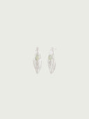 prestashop:1:4398:21355 | Silver Green & White Jade Impression Stud Earrings