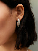 prestashop:1:4398:21357 | Silver Green & White Jade Impression Stud Earrings