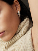 prestashop:1:4398:21360 | Silver Green & White Jade Impression Stud Earrings