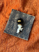prestashop:1:4426:21646 | Black Handcrafted Faceted Leather Coral Earring-Single