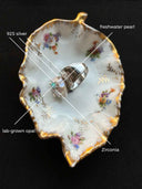 prestashop:1:4434:25542 | Silver Opal-Inlaid Pearl  Ring