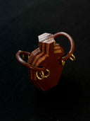 prestashop:1:4437:21583 | Vintage-Style Handcrafted Leather Vase Sculpture Pendant