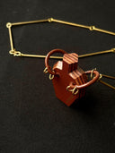 prestashop:1:4437:21586 | Vintage-Style Handcrafted Leather Vase Sculpture Pendant