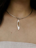 prestashop:1:4442:21826 | Silver Oval Pendant Necklace