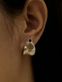 prestashop:1:4448:21804 | Silver Hoop Stud Earrings