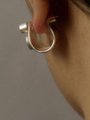 prestashop:1:4448:21805 | Silver Hoop Stud Earrings