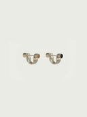 prestashop:1:4450:21796 | Silver Leather Inlaid Stud Earring-Single