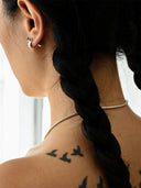 prestashop:1:4450:21800 | Silver Leather Inlaid Stud Earring-Single