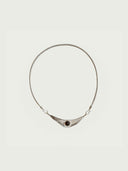 prestashop:1:4453:21781 | Silver Orbit Curve Necklace with Meteorite