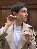 prestashop:1:4495:21858 | Silver Brushed Texture Earrings