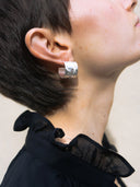 prestashop:1:4495:21859 | Silver Brushed Texture Earrings